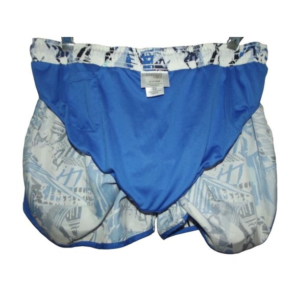 Danskin Now Small Blue White Lined Track Running Shorts athletic pocket brief - Picture 7 of 9